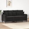 vidaXL Canap&eacute; &agrave; 2 places Noir 140 cm Velours
