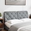 vidaXL Coussin de t&ecirc;te de lit gris clair 120 cm tissu