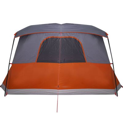 vidaXL Tente de camping avec porche 4 personnes orange imperméable