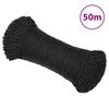 vidaXL Corde de travail Noir 8 mm 50 m polypropyl&egrave;ne