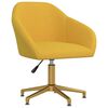 vidaXL Chaises pivotantes &agrave; manger lot de 6 jaune velours