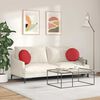 vidaXL Coussins de si&egrave;ge 2 pcs Rouge &Oslash;40 x 13 cm tissu