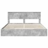 vidaXL Lit de Rangement Gris b&eacute;ton 180 x 200 cm Bois d'ing&eacute;nierie