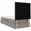 vidaXL Lit avec rangement et LED avec LED Taupe 90 x 200 cm Polyester