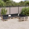 vidaXL Salon de jardin 10 pcs bois de pin massif