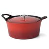 CUISINOX Casserole &eacute;maill&eacute;e en fonte 1,6 L 20 cm Rouge