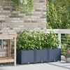 vidaXL Cache-pot de jardin 3 pcs Gris 120 x 40 x 37,5 cm Plastique