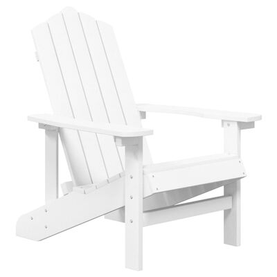 vidaXL Chaise de jardin Adirondack avec table PEHD Blanc