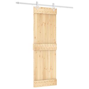 vidaXL Porte coulissante Naturel et Blanc 70 x 210 cm