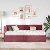 vidaXL Cadre de lit d'angle avec matelas 2 pcs Gris Velours