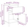 vidaXL Cabinet de chevet avec tiroir 2 pcs Ch&ecirc;ne noir 40 x 35 x 70 cm