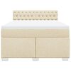 vidaXL Sommier &agrave; lattes de lit avec matelas Cr&egrave;me 160x200 cm Tissu