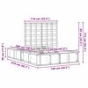 vidaXL Cadre de lit Cire marron 120 x 200 cm Bois de pin massif