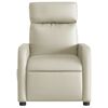vidaXL Fauteuil inclinable &eacute;lectrique Cr&egrave;me Similicuir