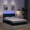 vidaXL Cadre de lit avec LED sans matelas bleu 140x200 cm tissu