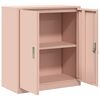 vidaXL Armoire de rangement Rose 80 x 40 x 90 cm Acier