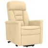 vidaXL Fauteuil inclinable Cr&egrave;me Similicuir daim