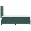 vidaXL Lit &agrave; ressorts avec matelas Vert fonc&eacute; 100 x 200 cm tissu