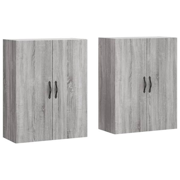 vidaXL Armoires murales 2 pcs sonoma gris bois d'ing&eacute;nierie