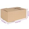 vidaXL Bo&icirc;te Pliable 50 pcs Naturel 35 x 24 x 15 cm Carton