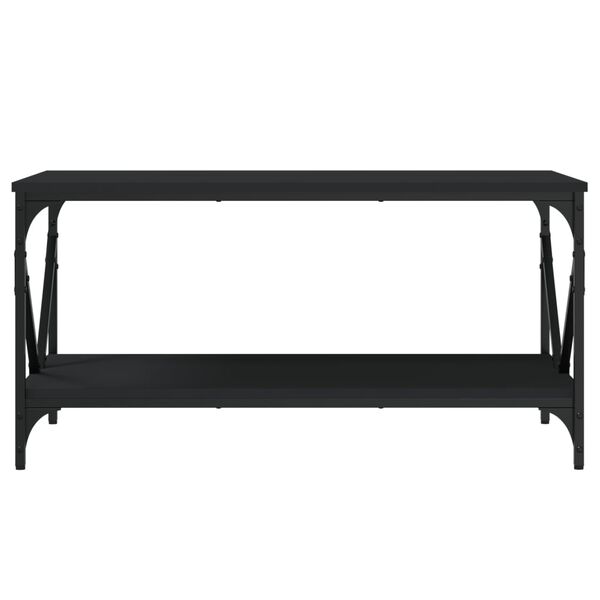 vidaXL Table basse noir 90x50x45 cm bois d'ing&eacute;nierie