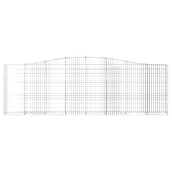 vidaXL Paniers &agrave; gabions arqu&eacute;s 25 pcs 400x30x120/140 cm Fer galvanis&eacute;