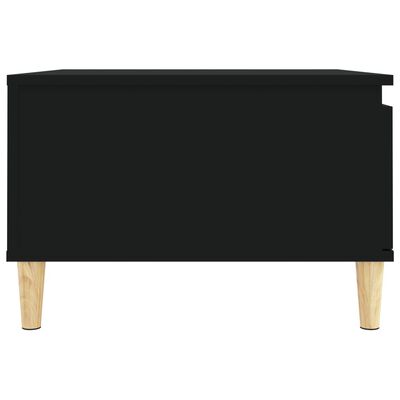 vidaXL Table basse noir 55x55x36,5 cm bois d'ingénierie