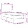 vidaXL Cadre de lit ottoman et matelas gris clair 90x190 cm velours