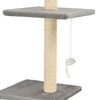 vidaXL Arbre &agrave; chat avec griffoirs en sisal 260 cm Gris