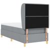 vidaXL Lit &agrave; ressorts avec matelas gris fonc&eacute; 90x190 cm Gris clair