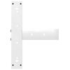 vidaXL Pieds de table basse en T, 2 pi&egrave;ces, blanc, 50 x 25 x (42-43) cm, acier