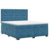 vidaXL Lit boxspring avec matelas Bleu 140 x 190 cm Velours