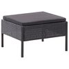 vidaXL Salon de jardin 3 pcs avec coussins R&eacute;sine tress&eacute;e Noir