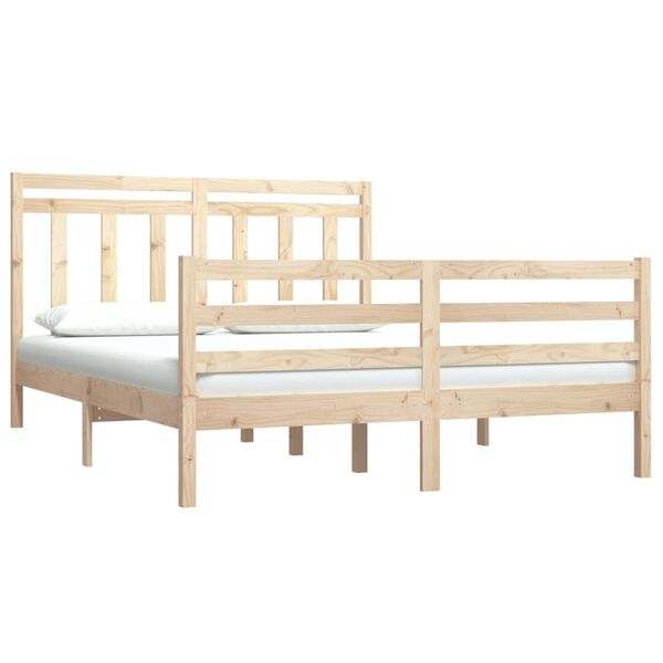 vidaXL Cadre de lit sans matelas 120x190 cm bois massif