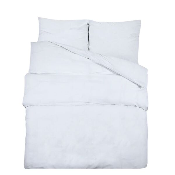 vidaXL Ensemble de housse de couette Blanc 140x200 cm Microfibre