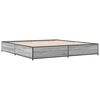 vidaXL Cadre de lit sans matelas sonoma gris 200x200 cm