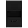 vidaXL Table de chevet murale Noir