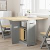 vidaXL Table &agrave; manger papillon pliable Corona gris bois de pin massif
