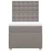 vidaXL Sommier &agrave; lattes de lit avec matelas Taupe 90x200 cm Tissu