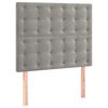 vidaXL Sommier &agrave; lattes de lit et matelas Gris clair 120x200cm Velours
