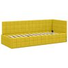vidaXL Cadre de lit d'angle avec matelas 2 pcs Jaune Velours