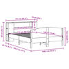 vidaXL Lit biblioth&egrave;que sans matelas 135x190 cm bois de pin massif