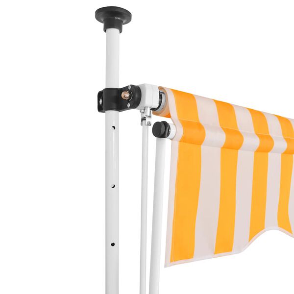 vidaXL Auvent r&eacute;tractable manuel 150 cm Rayures oranges et blanches