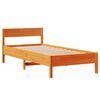 vidaXL Cadre de lit sans matelas cire marron 100x200cm bois pin massif