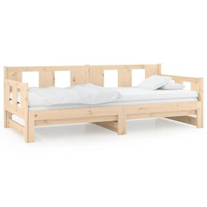 vidaXL Lit coulissant sans matelas bois de pin massif 2x(90x190) cm