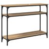 vidaXL Table console avec &eacute;tag&egrave;re Ch&ecirc;ne artisanal 100 x 29 x 75 cm