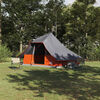 vidaXL Tente Tipi avec toit Gris et orange 364 x 281 x 257 cm taffetas