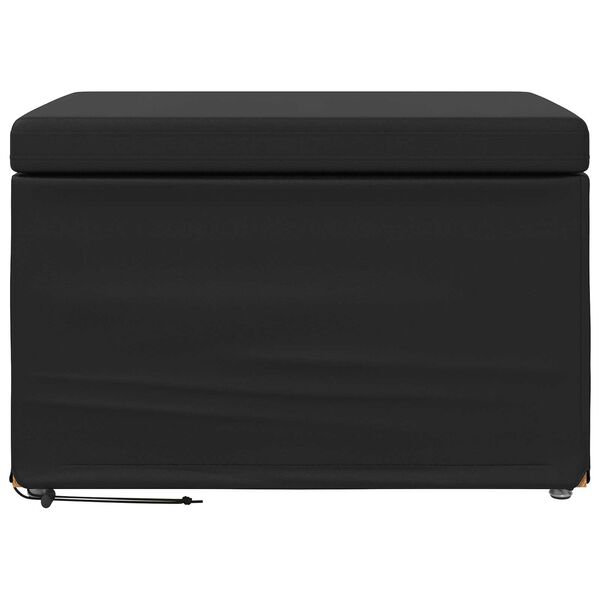 vidaXL Tabouret Noir Cuir Synth&eacute;tique et Bois Composite