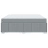 vidaXL Cadre de lit avec matelas Gris clair 180 x 200 cm tissu