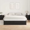vidaXL Cadre de lit avec rangement Ch&ecirc;ne noir 180 x 200 cm